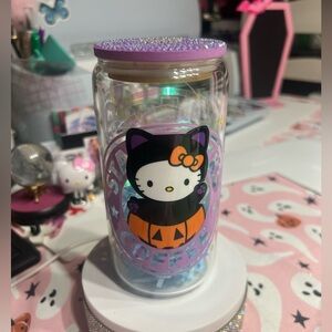 Halloween Hello kitty glass can